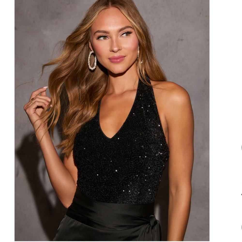 Vici Home To Me Sequin Halter Top